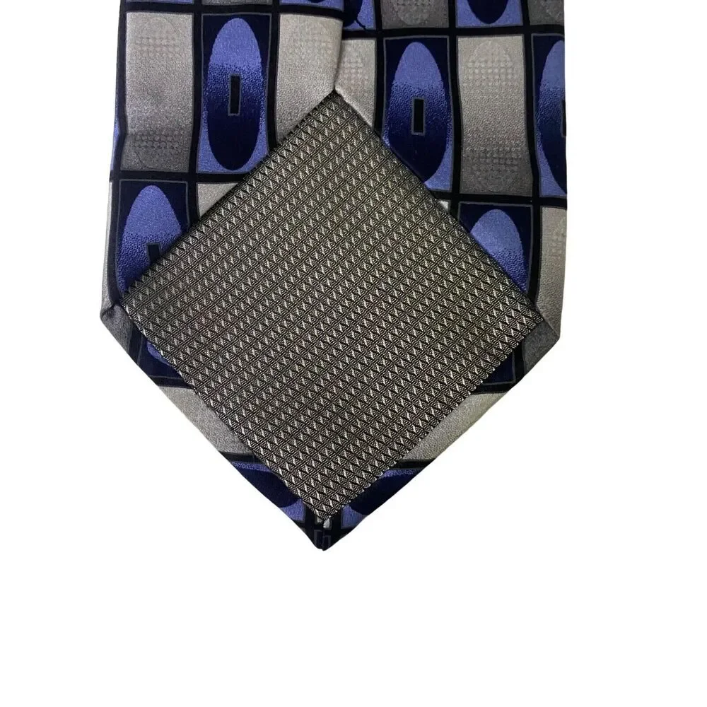 #6634 Giorgio Brutini Blue Black and Gray Mens Necktie, Tie
